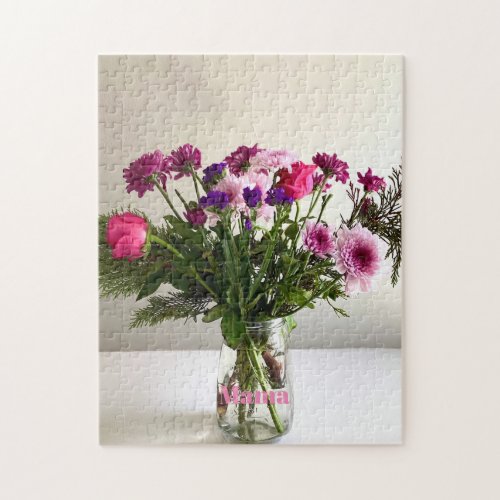 Colorful Mothers Day Mama Bouquet Custom Option Jigsaw Puzzle