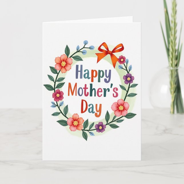 Colorful Mothers Day Love Card (Front)