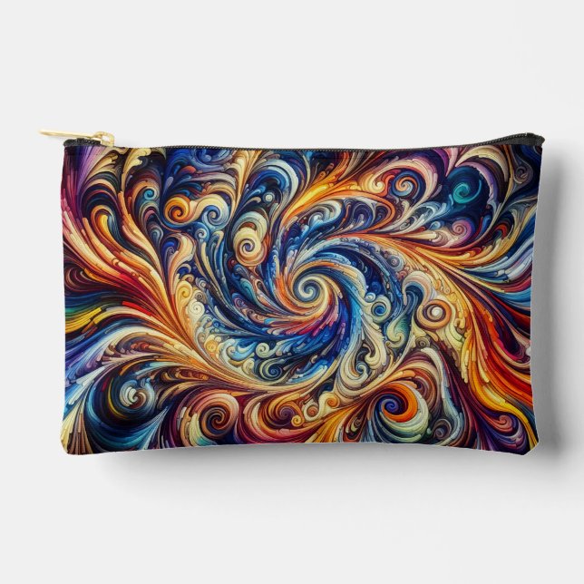 Colorful Motion Abstract Art Accessory Pouch (Front)