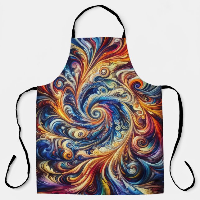 Colorful Motion Abstract Art Apron (Front)