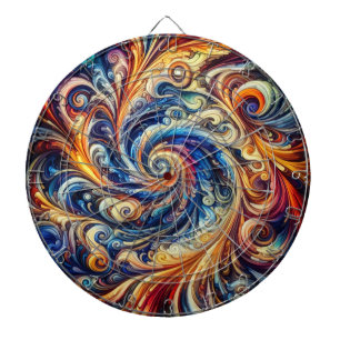 Colorful Motion Abstract Art Dart Board
