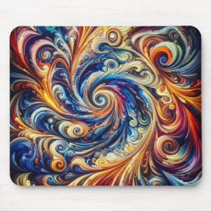 Colorful Motion Abstract Art Mouse Pad