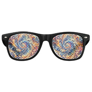 Colorful Motion Abstract Art Retro Sunglasses