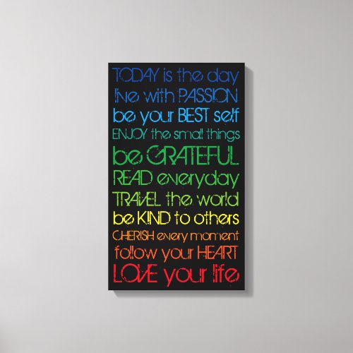 Colorful Motivation Canvas Print