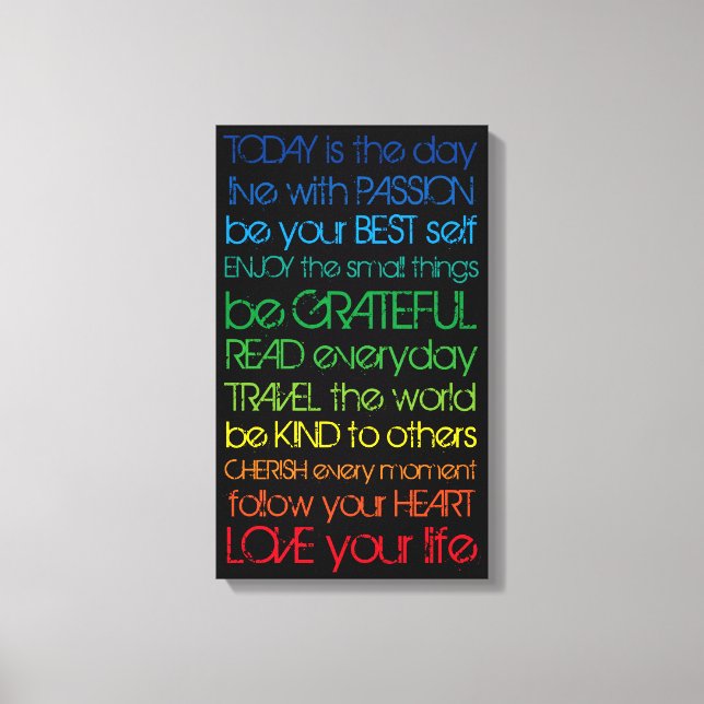 Colorful Motivation Canvas Print (Front)