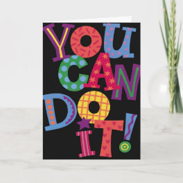 Colorful motivational customizable card