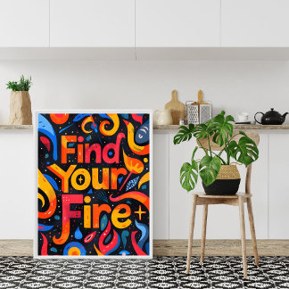 Colorful Motivational Short Quote Wall Art Print