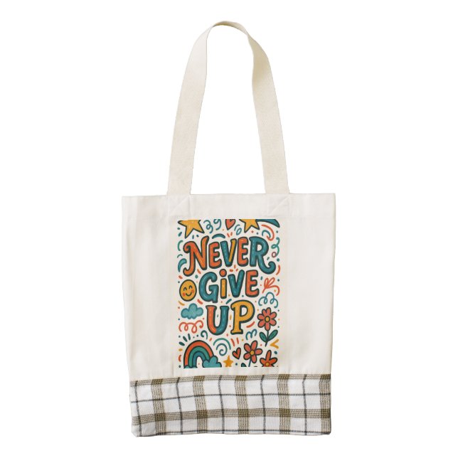 Colorful Motivational Tote Bag (Front)