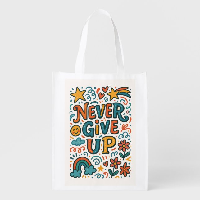 Colorful Motivational Tote Bag (Front)