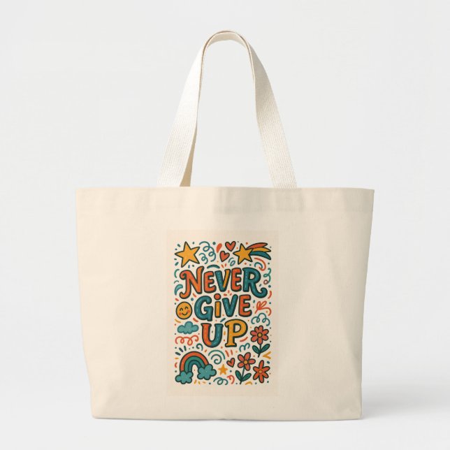 Colorful Motivational Tote Bag (Front)