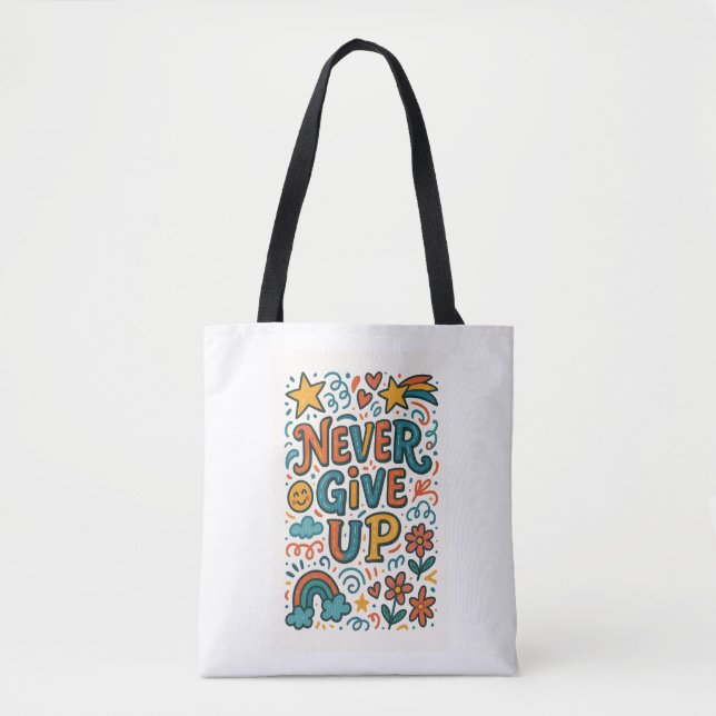 Colorful Motivational Tote Bag (Front)