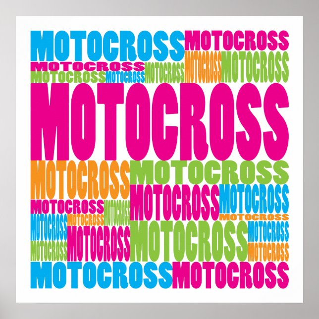Colorful Motocross Poster (Front)