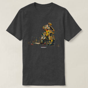 Colorful Motorcycle Dirt Bike Rider T-Shirt