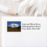 Colorful Mount Rainier Autumn Return Address Label