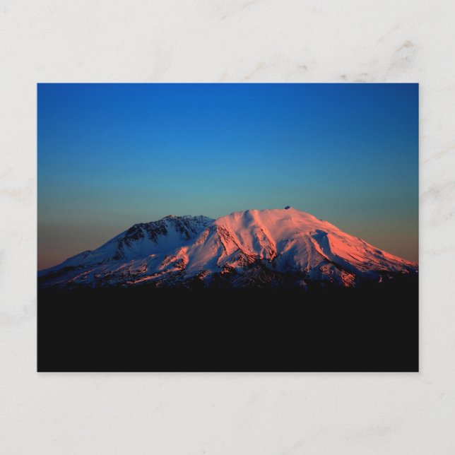 Colorful Mount Saint Helens at Dusk Postcard (Front)