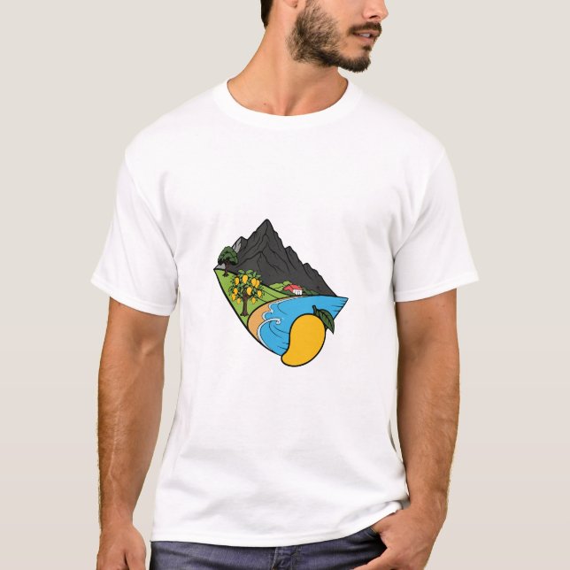Colorful Mountain Landscape Nature Lover T-Shirt (Front)