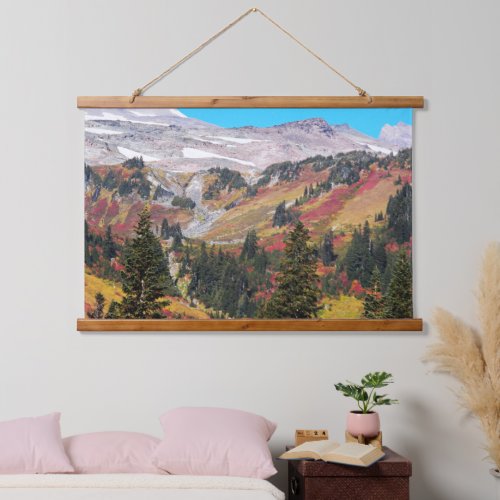 Colorful Mountain Valley Landscape Hanging Tapestry
