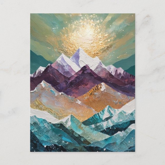 Colorful Mountains Postcard (Front)