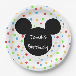 Colorful Mouse Ears Kids Themed Birthday Classic Paper Plates