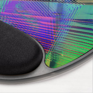 Colorful movement of messy objects in soft carving gel mouse pad