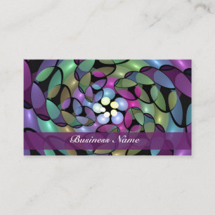 Colorful Movements Abstract Striking Fractal Art Business Card