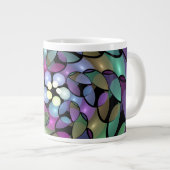 Colorful Movements Abstract Striking Fractal Art Giant Coffee Mug (Front Right)