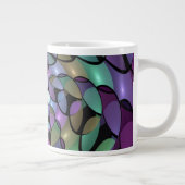 Colorful Movements Abstract Striking Fractal Art Giant Coffee Mug (Right)