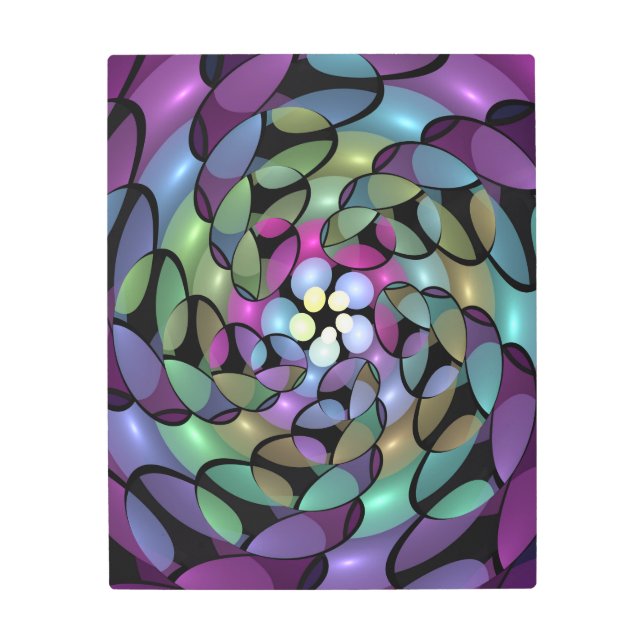Colorful Movements Abstract Trippy Fractal Art (Front)