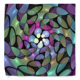Colorful Movements Abstract Trippy Fractal Art Bandana