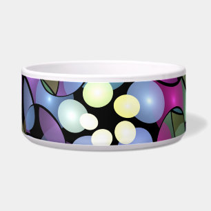 Colorful Movements Abstract Trippy Fractal Art Bowl