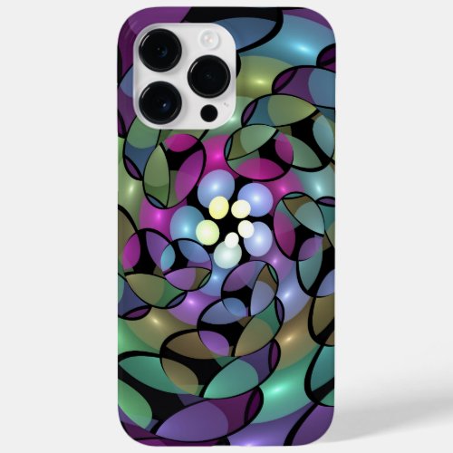 Colorful Movements Abstract Trippy Fractal Art Case_Mate iPhone 14 Pro Max Case
