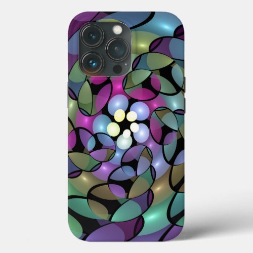 Colorful Movements Abstract Trippy Fractal Art iPhone 13 Pro Case
