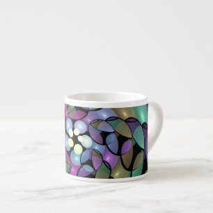 Colorful Movements Abstract Trippy Fractal Art Espresso Cup