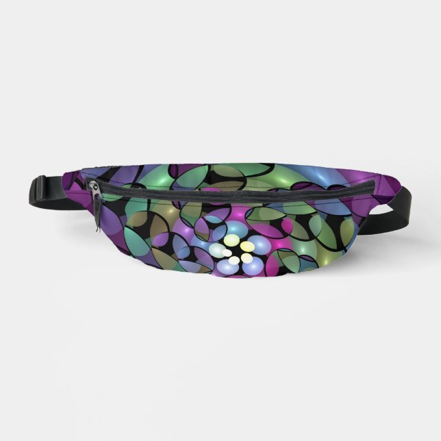 Colorful Movements Abstract Trippy Fractal Art Fanny Pack (Front)