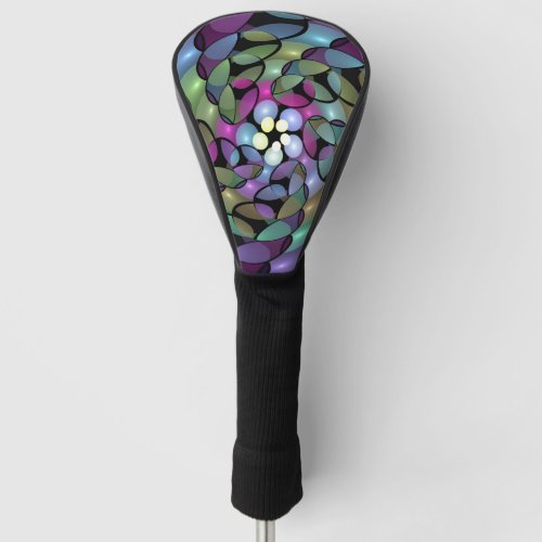 Colorful Movements Abstract Trippy Fractal Art Golf Head Cover