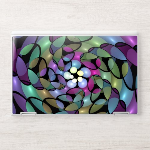 Colorful Movements Abstract Trippy Fractal Art HP Laptop Skin