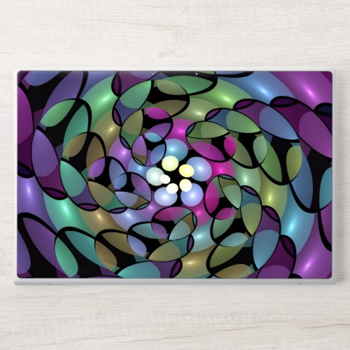 Colorful Movements Abstract Trippy Fractal Art HP Laptop Skin