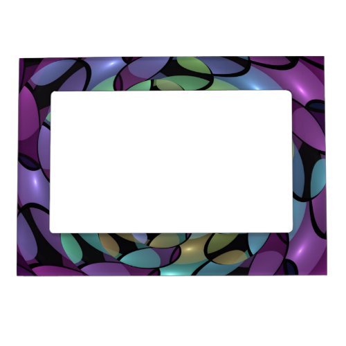 Colorful Movements Abstract Trippy Fractal Art Magnetic Frame