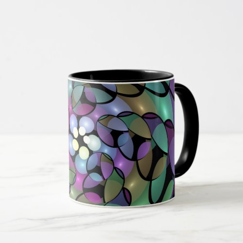 Colorful Movements Abstract Trippy Fractal Art Mug