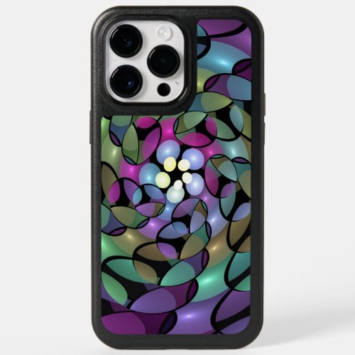Colorful Movements Abstract Trippy Fractal Art OtterBox iPhone 14 Pro Max Case
