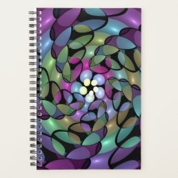 Colorful Movements Abstract Trippy Fractal Art Planner