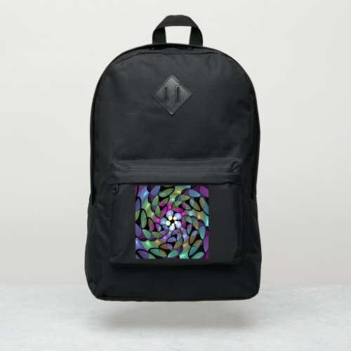 Colorful Movements Abstract Trippy Fractal Art Port Authority Backpack