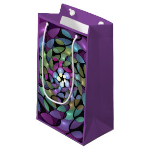 Colorful Movements Abstract Trippy Fractal Art Small Gift Bag