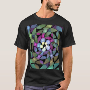 Colorful Movements Abstract Trippy Fractal Art T-Shirt