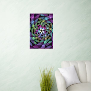 Colorful Movements Abstract Trippy Fractal Art Wall Decal
