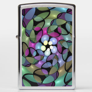 Colorful Movements Abstract Trippy Fractal Art Zippo Lighter