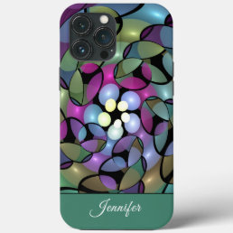 Colorful Movements Abstract Trippy Fractal Name iPhone 13 Pro Max Case