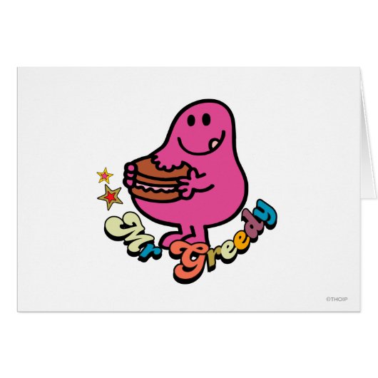 Colorful Mr. Greedy Eating Cards (Front Horizontal)