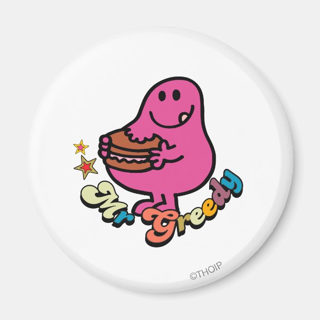 Colorful Mr. Greedy Eating Magnet (Front)