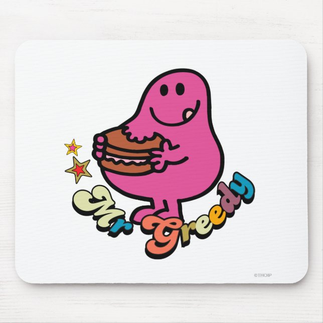 Colorful Mr. Greedy Eating Mouse Pad (Front)
